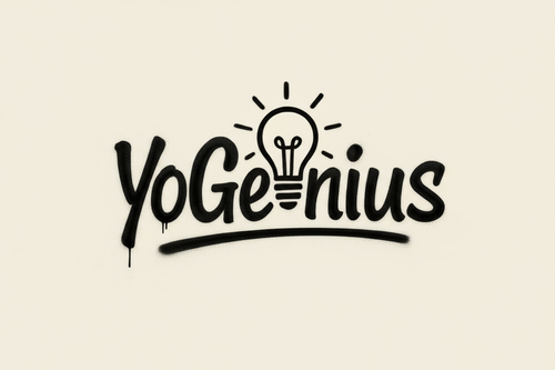 YoGenius logo with cream background